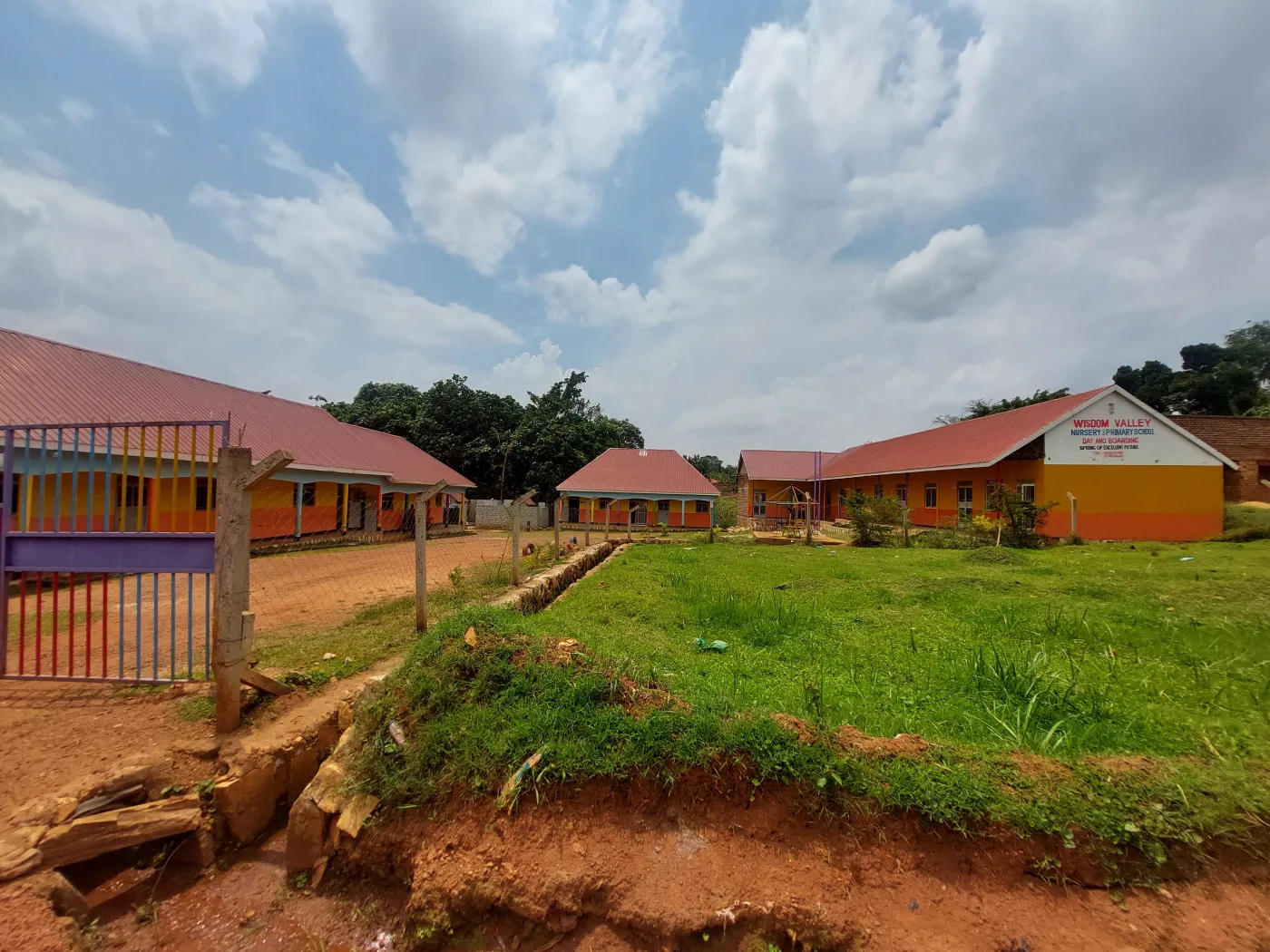 Entrance and classroom blocks at Wisdom Valley Nursery and Primary School