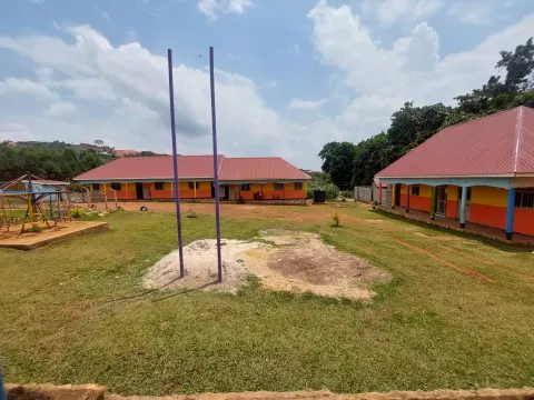 Classroom buildings around the school grounds