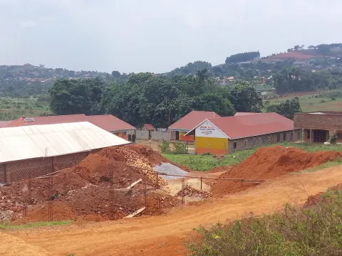 School buildings and surrounding landscape in Wakiso